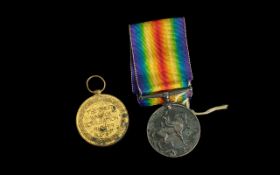 WW1 Pair British War and Victory Medal, Awarded to 24770 PTE M G TULLOGH K.O.SCO.BORD.