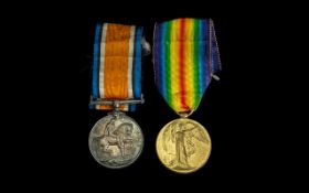 WW1 Pair British War and Victory Medal, Awarded to 5593 PTE J D BARNES 6-LOND R
