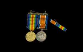 WW1 Pair British War And Victory Medal On Bar Awarded to 2.LIEUT D G ROSS