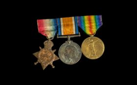 World War One Group Of Three Medals, 1914 Star & British War And Victory Medal, Awarded To 4646