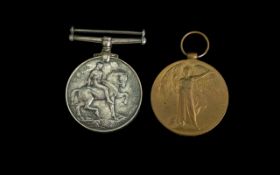 WW1 Pair, British War And Victory Medal Awarded To 1959 TPR. H M HOPE 1-HOUSEHOLD BN