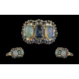 Ladies - Attractive 9ct Gold Opal and Bl