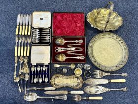 Collection of Plated Ware, including cut