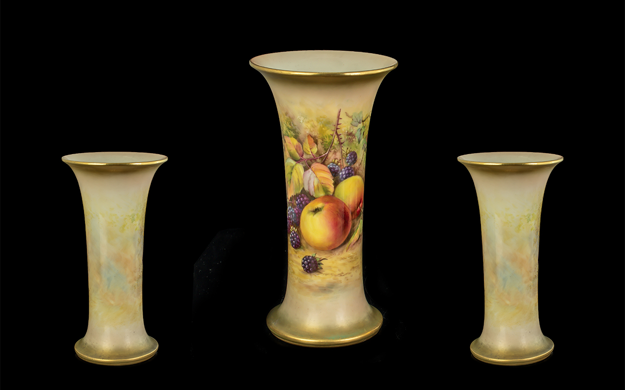 Royal Worcester Signed and Hand Painted - Image 2 of 2