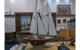 A Large Hand Built Model Yacht typical f