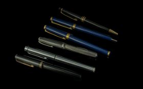A Good Collection of Fountain Pens and Propelling Pens ( 6 ) Six In Total. Comprises 1/ Parker