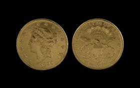 United States of America 20 Dollar Liberty Head Gold Coin, date 1899. Mint San Francisco.