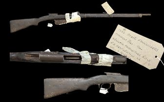 An Austrian model 1886 Mannlicher 'straight pull' rifle, in obsolete 11mm cal. Poor Condition