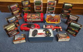 Collection of Large Die Cast Model Cars, comprising Rastar Group Ferrari scale 1/14, Carisma
