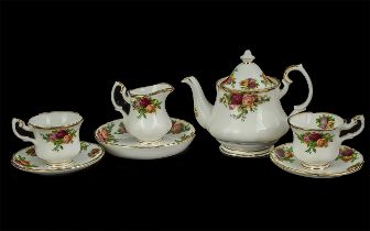 Royal Albert Country Rose Miniature Tea for 2. Miniature Royal Albert Country Rose Tea for 2,