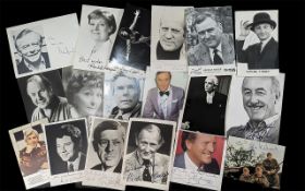 Film & TV Autographs on Postcard Size Photographs, super stars including Elizabeth Taylor, John Le