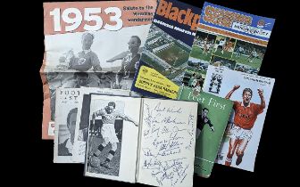 Football Interest - Collection of Blackpool FC Memorabilia, including Stanley Matthews 'Feet