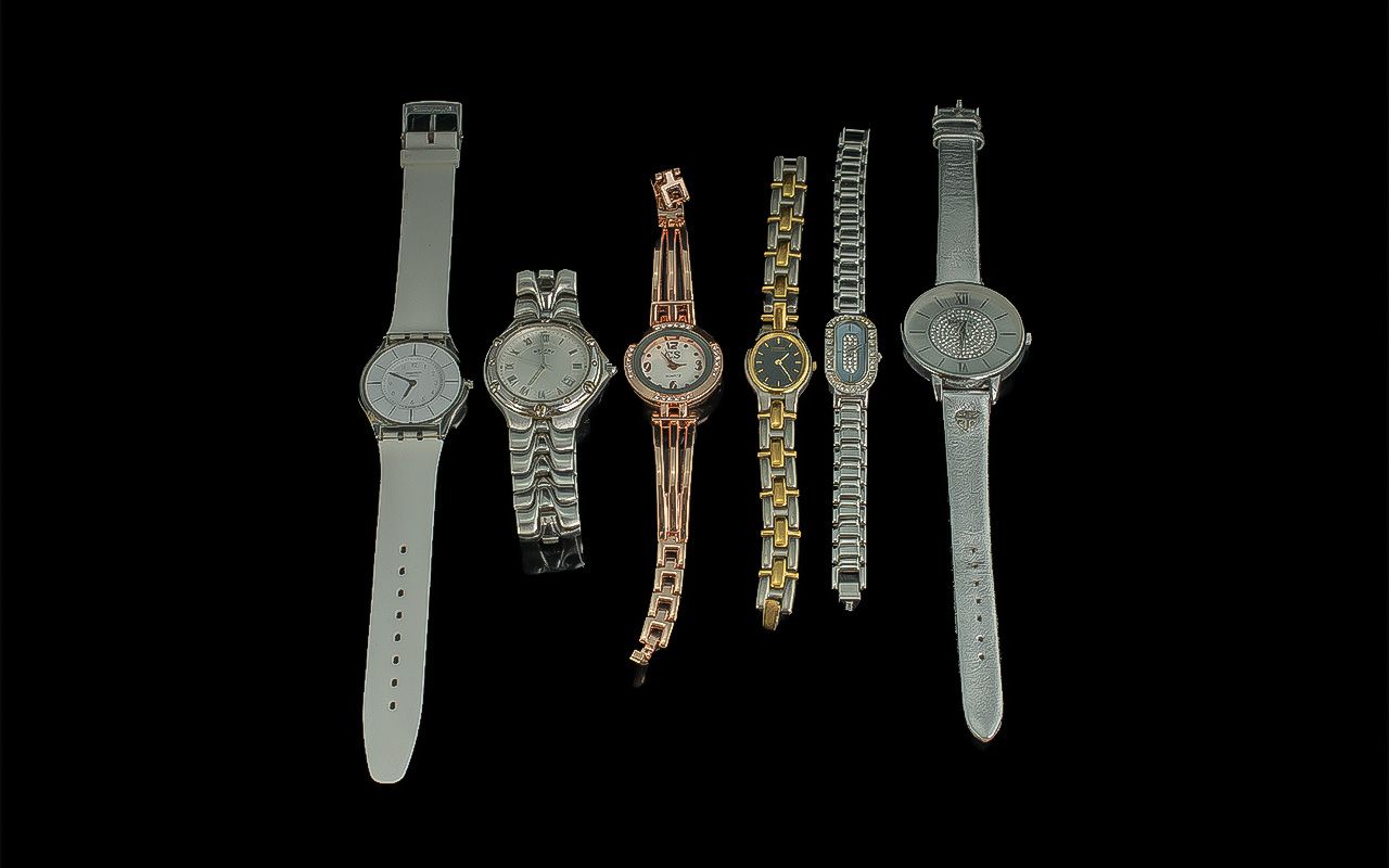 Good Collection of Fashion Watches. Various Shapes and Makes, Includes Rotary, Vogue, Swatch