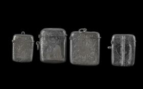 Edwardian Period 1902-1910 and Victorian Period 1837-1901, a Fine Collection of Four Sterling Silver