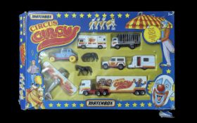 Matchbox Vintage Circus Circus Set, includes large circus van, jeeps, trailers, cages, aircraft,