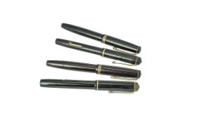 Collection of 14ct Gold Nib Fountain Pens. ( 2 ) 14ct Parker Fountain Pens and ( 2 ) 14ct Nib Conway