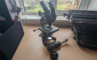 Large Microscope in Wooden Case, made by Beck of London, No. 17303, presented by John Holt