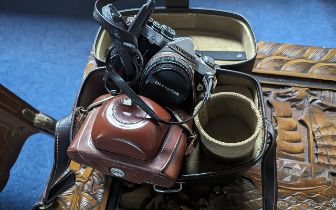 Olympus OM-2 Camera in carry case, with filter and accessories Together with a Kodak Colour Snap