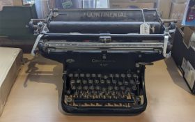 Early 20th Century Continental Typewriter, metal, as found condition.