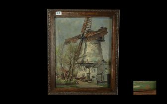 Early 20th Century Quality Impressionist Oil on Board Painting of ''Marsh Mill'' - Thornton