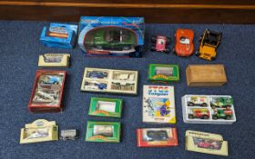Quantity of Model Cars, comprising a boxed 007 Jaguar XKR Roadster, Days Gone Dairy Farm collection,
