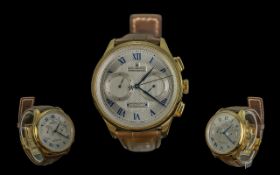 Dreyfuss and Co 1895 Limited Edition Handmade Gents 25 Jewels Automatic Gold Tone Chronograph