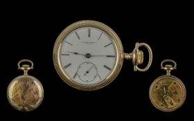 Rockford Watch Co. Illinois Rare 19th Century Transitional Top-wind and key wind Large Gold Filled
