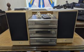 Denon Personal Component System, with operating instructions, comprising stereo receiver, cassette