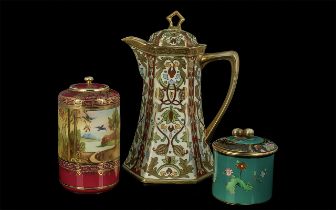 Noritake Find Hand Painted Trio of Assorted Pieces / Items. Comprises - A Superior Quality Well