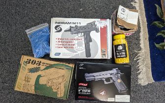 303 BB Pistol 6mm, boxed, together with an Ingram M11 Semi Automatic BB gun,made for Action Sport