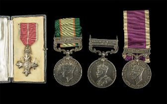 A Fine Set of Military Medals Awarded to Lieutenant Patrick McLaughlin of the Border Regiment - Died