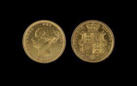 Queen Victoria 22ct Gold Young Head Shie