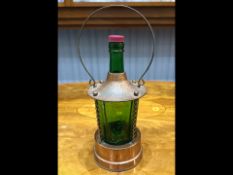 Novelty Musical Glass Bottle & Brass Lam