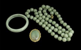 Jade Bead Necklace, together with a bang