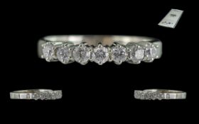 Certificated 18ct white gold 7 stone dia