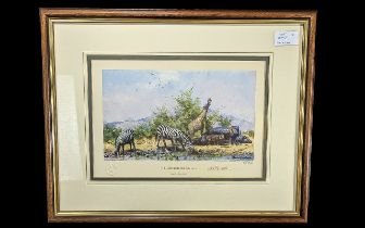 Three Signed Limited Edition David Shepherd Prints, mounted framed and glazed, comprising 'The