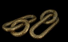 Two Plato Chain Sculptures, skilfully handcrafted from robust aluminium, this chain sculpture in the