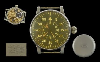 Rare WWII German Military Luftwaffe B.UHR A. Navigators Observation watch by A. Lange & Sohne,