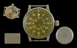 Rare WWII German Military Luftwaffe B.UHR A. Navigators Observation watch by A. Lange & Sohne,