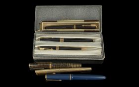 Parker Fountain Pens. Boxed and Loose Parker Pens, Gold Nib.