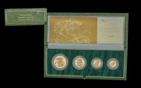 Royal Mint 2004 United Kingdom Limited & Numbered Edition Gold Proof Sovereign Four Coin Boxed, with