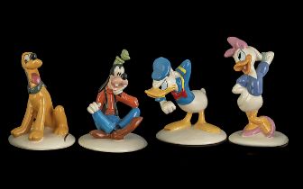 Royal Doulton - Disney Collection of ( 4 ) Hand Painted Figures ( 4 ) Includes 1/ Pluto MM6, 5