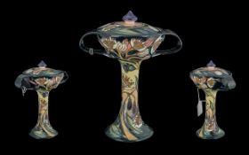 Moorcroft Collectors ( Members Only ) Ltd Edition Tubelined Twin Handled Bonbonniere. Designer