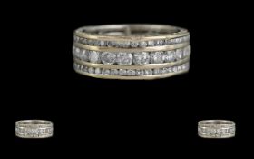 Ladies 18ct White Gold Stunning Diamond Set Full Eternity Ring marked 18ct 750 to shank. All of