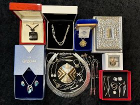 Collection of Costume & Silver Jewellery, Includes Silver 925 Jewellery, Necklace, Silver Tone