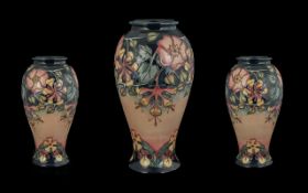 Moorcroft Modern Large and Impressive Tubelined Vase' Oberon ' Design. c.1993. Designer Rachel