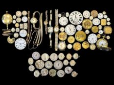 Quantity of Watch Faces and Parts, ideal for repairs and spares.