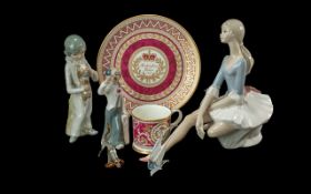 Collection of Assorted Porcelain, comprising large seated ballerina 10'' x 12'', Casades Child