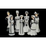 Wedgwood Fine Porcelain Figures The Hyde Park Collection. To include Lavina, Charlotte, Penelope,