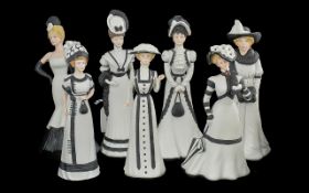 Wedgwood Fine Porcelain Figures The Hyde Park Collection. To include Lavina, Charlotte, Penelope,